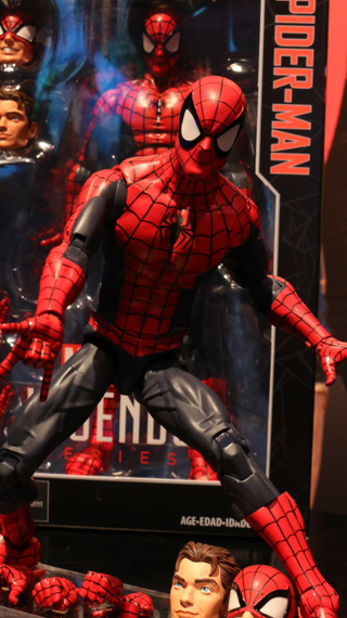 Is it just me, or is Spidey’s Peter Parker head looking approvingly at his own crotch?
